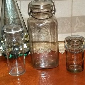Vintage wheaton Canning Jar + 2